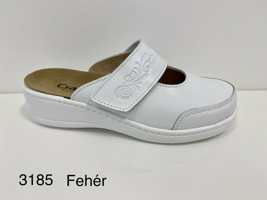 Saboți ortopedici femei 3185, alb